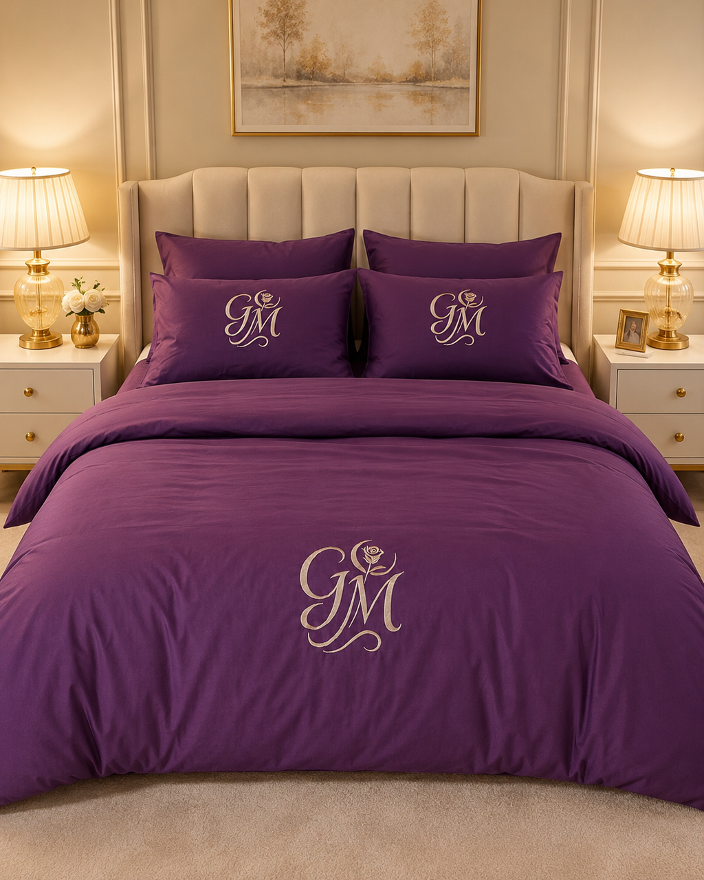 Gul & Moon Signature Bedding Set — Royal Purple (Queen)