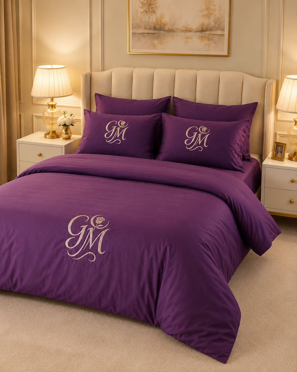 Gul & Moon Signature Bedding Set — Royal Purple (Queen)
