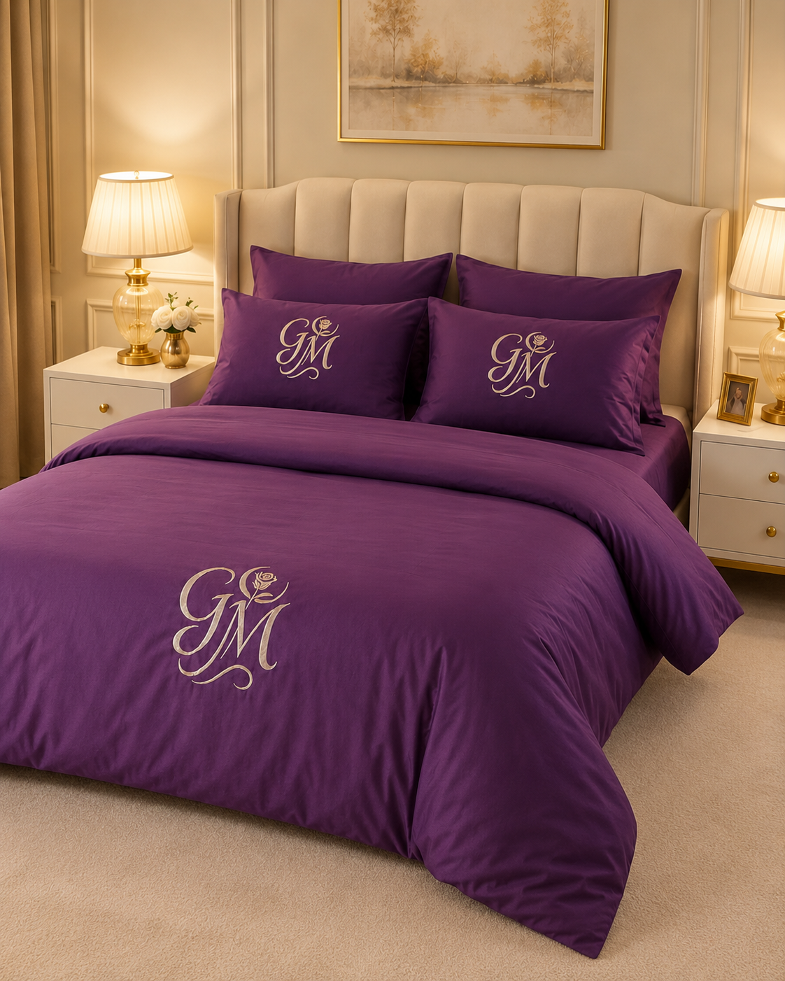 Gul & Moon Signature Bedding Set — Royal Purple (Queen)