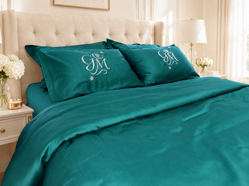 Gul & Moon Signature Bedding Set — Emerald Green (Queen)