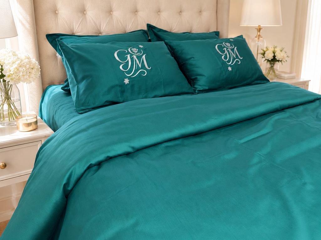 Gul & Moon Signature Bedding Set — Emerald Green (Queen)